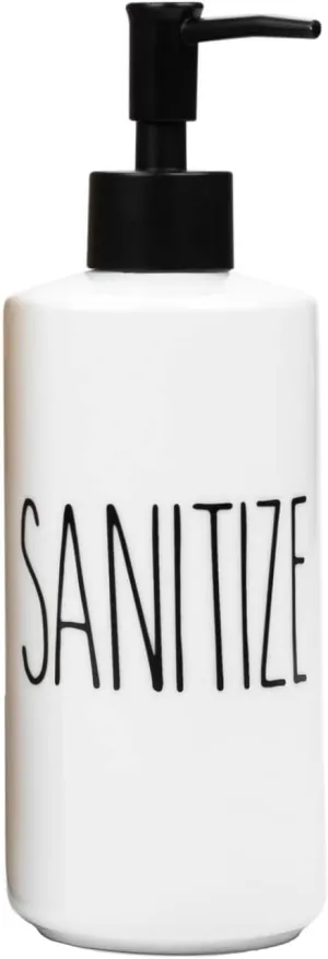 Heartland Home Porcelain 16oz Large Hand Sanitizer Pump for Hand Sanitizer Refill of Liquid Hand Sanitizer Gel. Empty Liquid Dispenser Bottle for Hand Sanitizers.