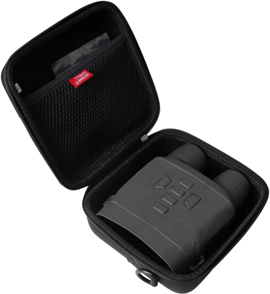Hermitshell Hard Travel Case for Night Vision Goggles Binoculars -Fits HEXEUM/Anyork/Vtiisamao (Black)