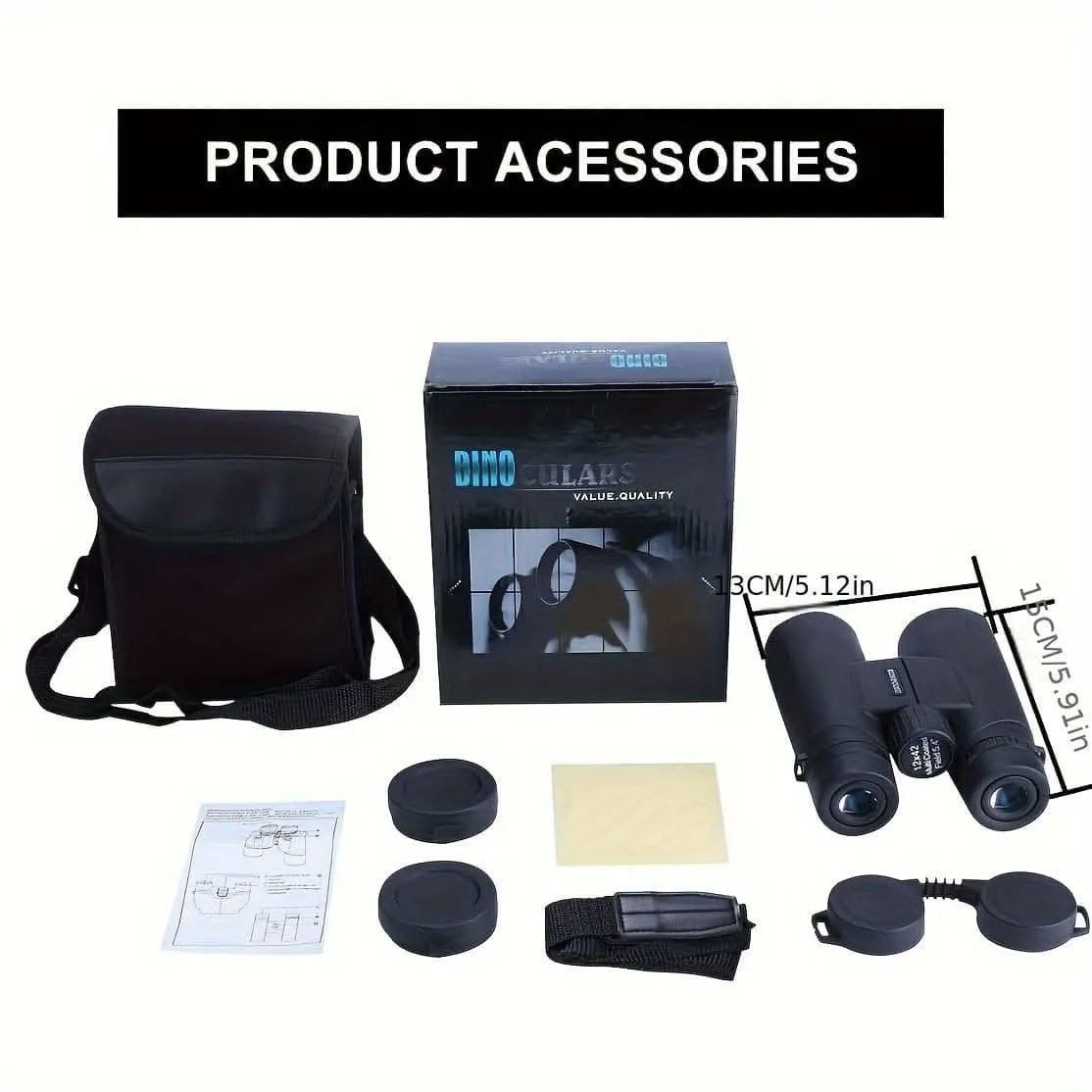 High-Power 112x42 Binoculars – Waterproof Compact Night Vision