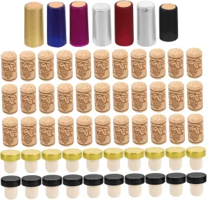 Home Cruise Wine Bottle Stopper Reusable Soft Wood Corks for Wine Preservation
