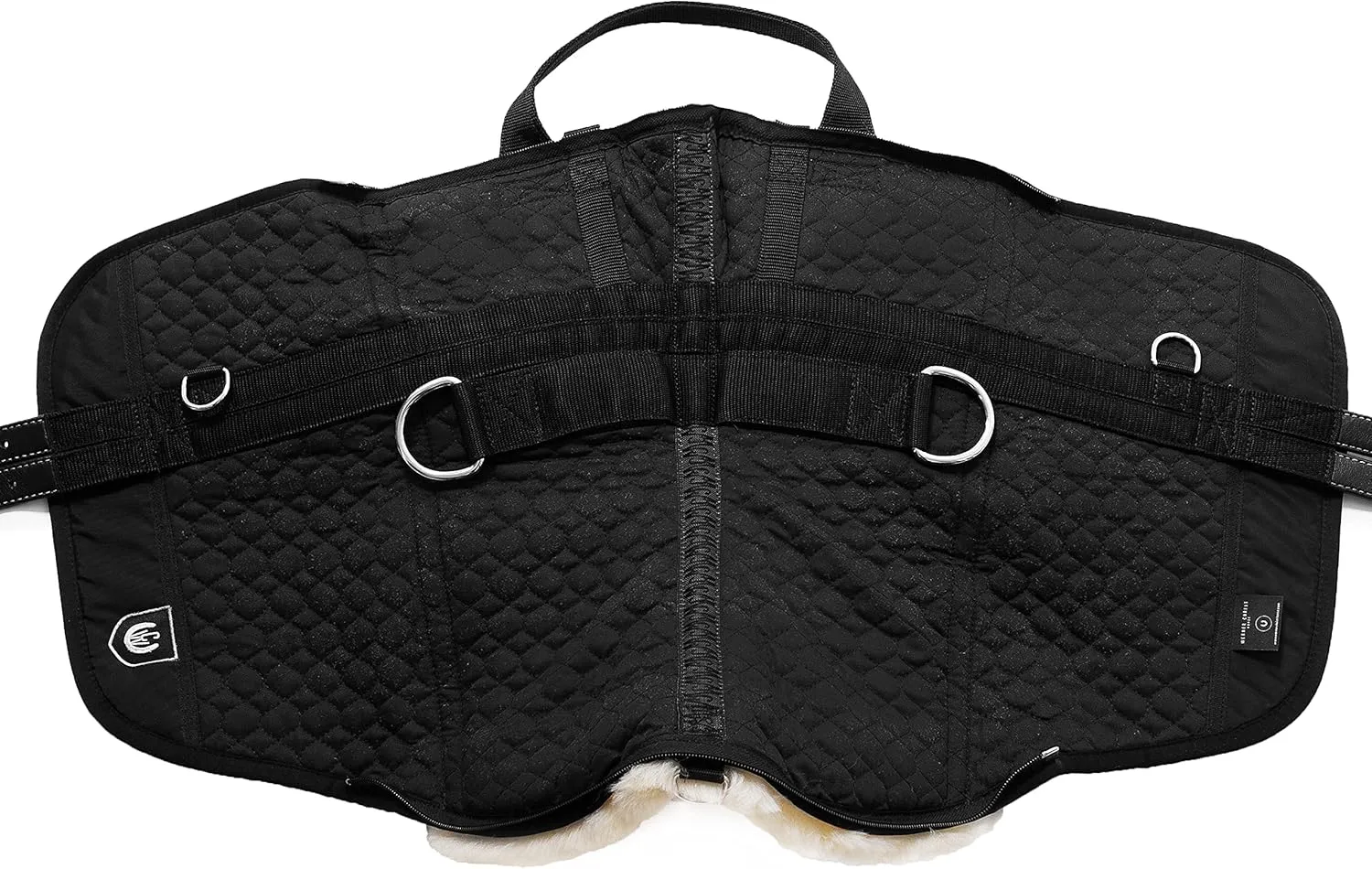 Horse Bareback Pad IBERICA Plus treeless Saddle in Spanish Style, Made of Real Sheepskin