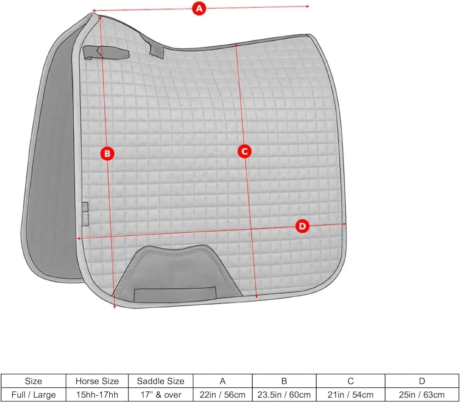 Horse Saddle Pad - Dressage