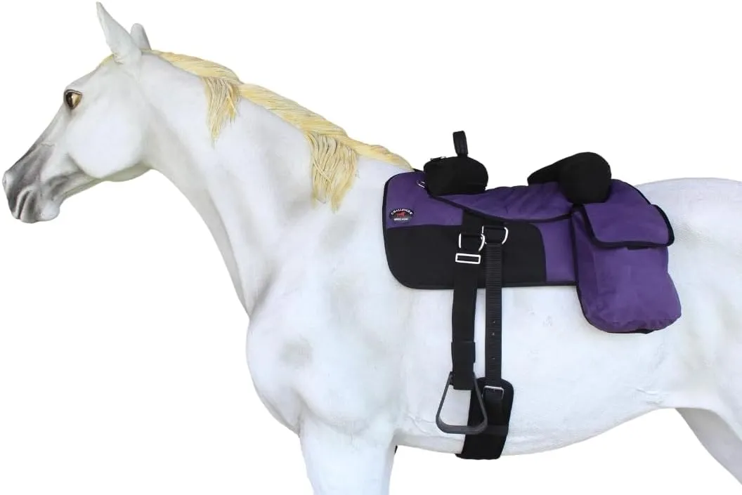 Horse Western Deluxe Bareback Trail Saddle Pad w/Pockets Girth Stirrups 39TS07