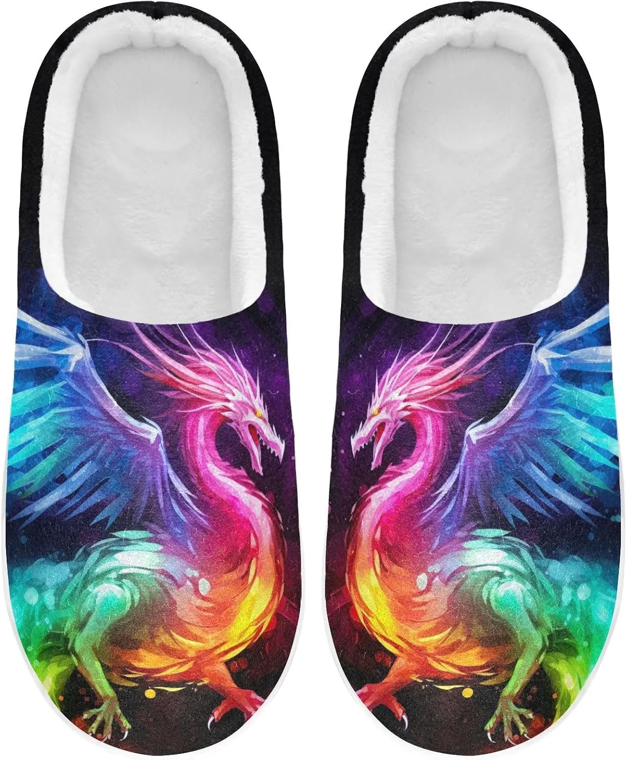 House Fuzzy Slippers Halloween Skull Unicorn Anti-Slip Warm Shoes for Womens & Men 20848736
