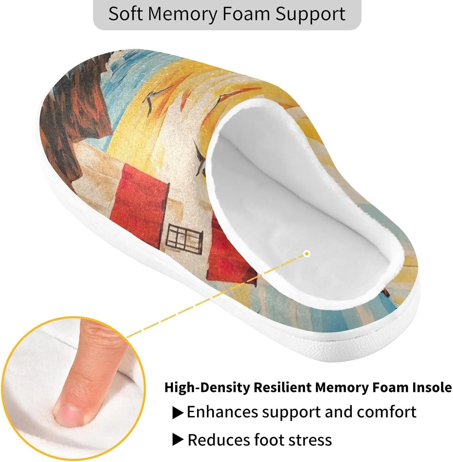 House Fuzzy Slippers Lighthouse Ocean Seagull Anti-Slip Warm Shoes for Womens & Men 20853273