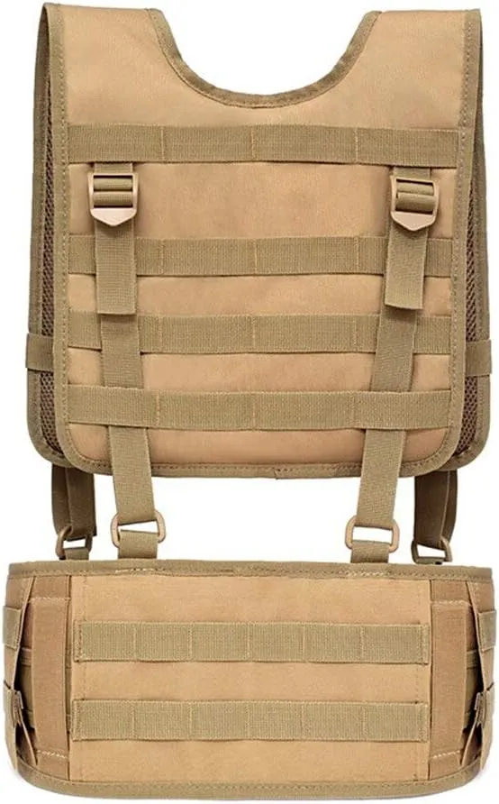 HWZ Tactical Vest MOLLE 1000D Nylon Vest Belt Combat Army Battle Cummer bunds for Mens with Shoulder Sling Combat Waist Belt