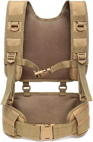 HWZ Tactical Vest MOLLE 1000D Nylon Vest Belt Combat Army Battle Cummer bunds for Mens with Shoulder Sling Combat Waist Belt