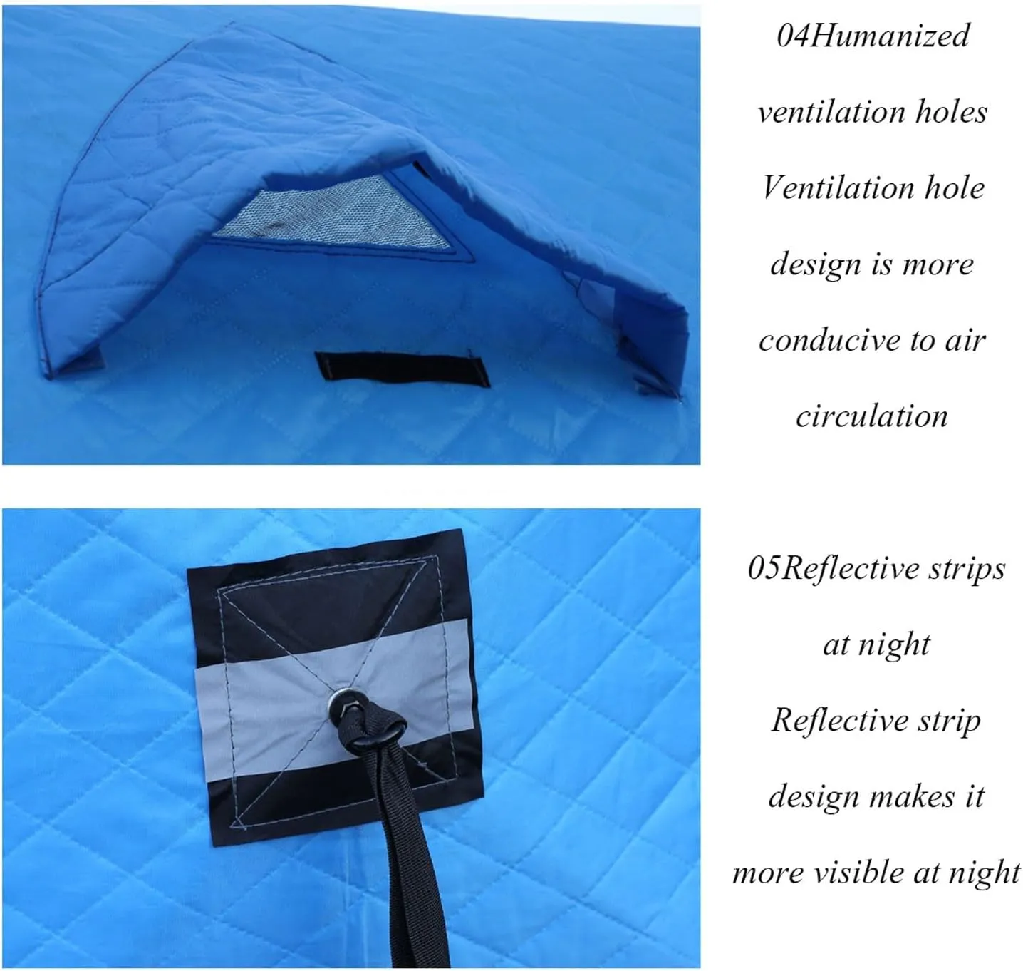 ice Fishing Tent ice Fishing shelter Insulated Portable Ice Fishing Tent, Outdoor Multi-Person Cold and Warm Automatic Tent(Color:2)
