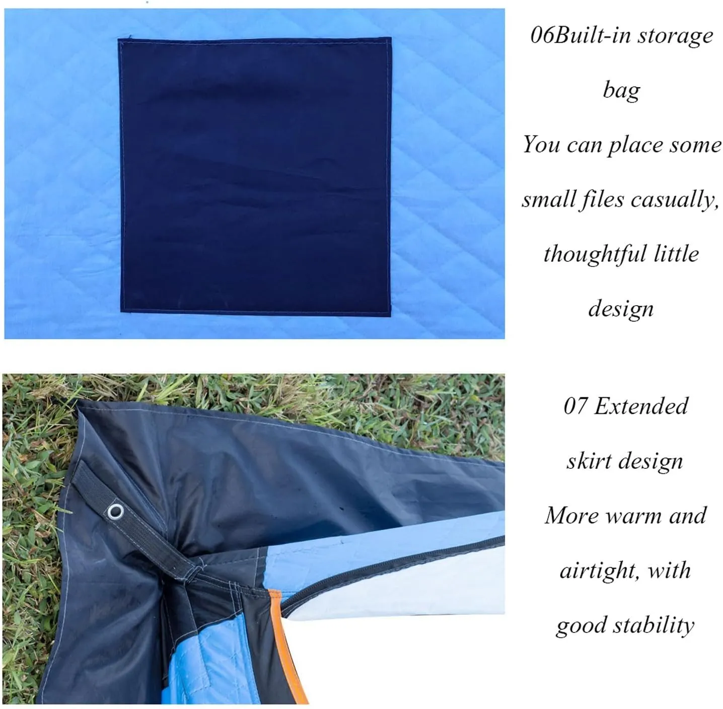 ice Fishing Tent ice Fishing shelter Insulated Portable Ice Fishing Tent, Outdoor Multi-Person Cold and Warm Automatic Tent(Color:2)
