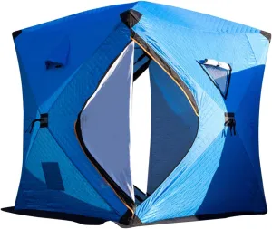 ice Fishing Tent ice Fishing shelter Insulated Portable Ice Fishing Tent, Outdoor Multi-Person Cold and Warm Automatic Tent(Color:2)