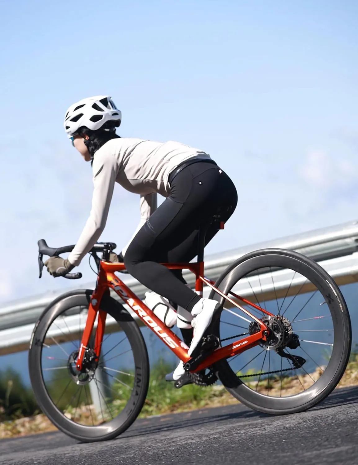 INBIKE 3D Padded Cycling Pants for Women, Thermal Fleece Lined Road Bike Pants, Elastic Bicycle Biking Tights with 2 Pockets