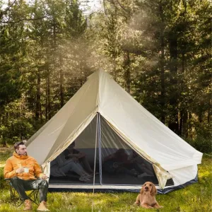 Inflatable Camping Tent with Waterproof Canopy, Cabin Tent, 10 Person Glamping Tents Sun Shelter,Easy Setup Outdoor Oxford Tents, Inflatable House Tent with Mosquito Screen,4 Season Air Tent