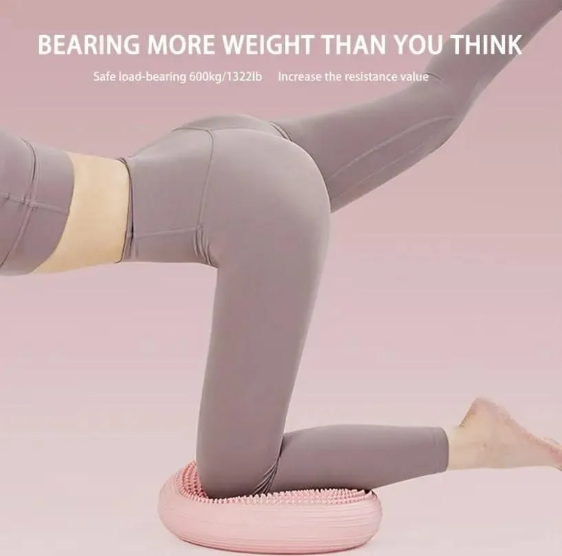 Inflatable Core Trainer Yoga Balance Pad Set – Pack of 2
