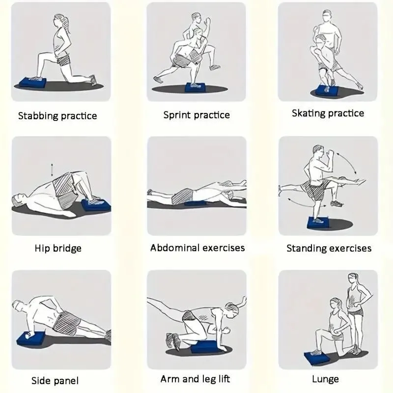 Inflatable Core Trainer Yoga Balance Pad Set – Pack of 2