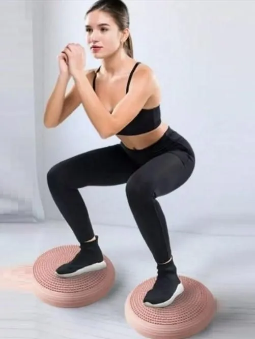 Inflatable Core Trainer Yoga Balance Pad Set – Pack of 2