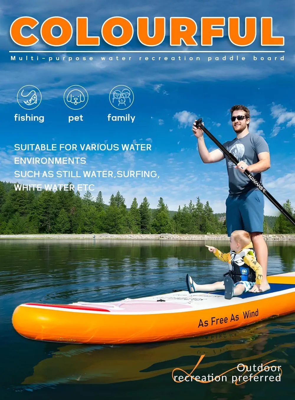 Inflatable Stand Up Paddle Board,10'6''*32''/11'*34'' Ultra-Light SUP Board,Blow Up Paddle Board, Wide Stable Family Board for Youth & Adults of All Skill Levels with Full Set of SUP Board Accessories
