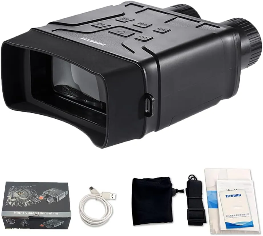 Infrared Binoculars Night Vision Goggles,Binocs Vision Scope for Adults,2.4 Inch Display,Waterproof,7 Level IR Adjustable,5X Zoom,1080P,Digital Binoculars for Hunting Camping Backyard,Men's Gifts