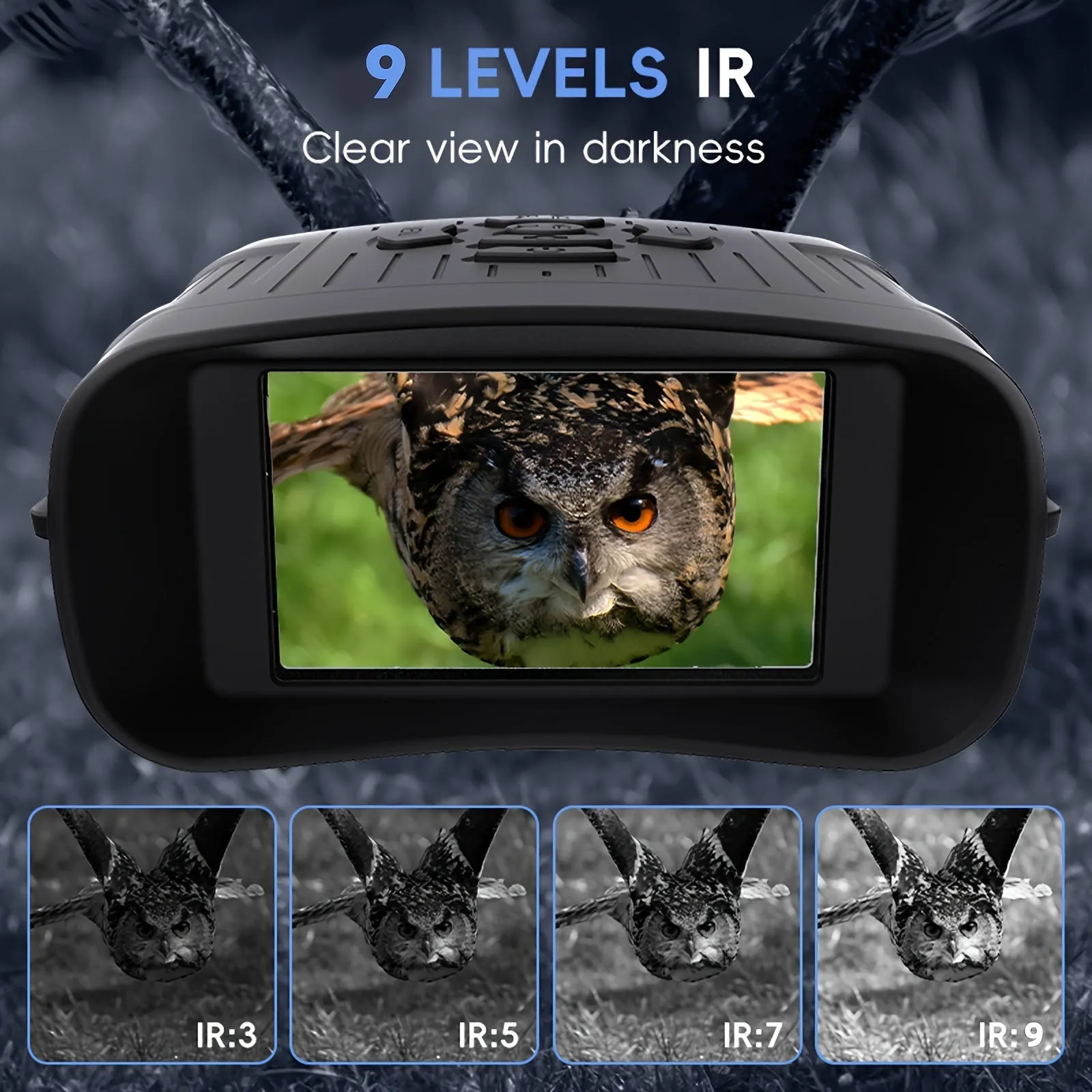 Infrared Night Vision Binoculars with 32GB Card for Camping  Hunting