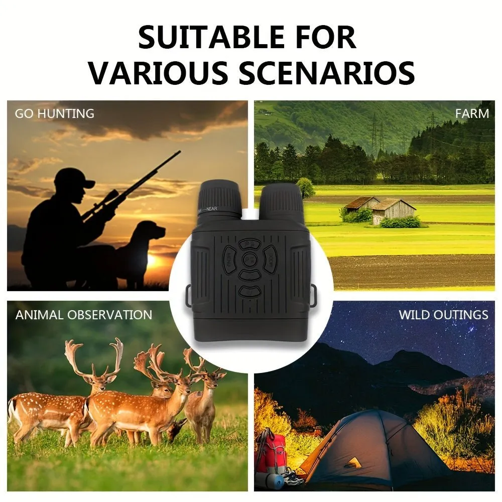 Infrared Night Vision Binoculars with 32GB Card for Camping  Hunting