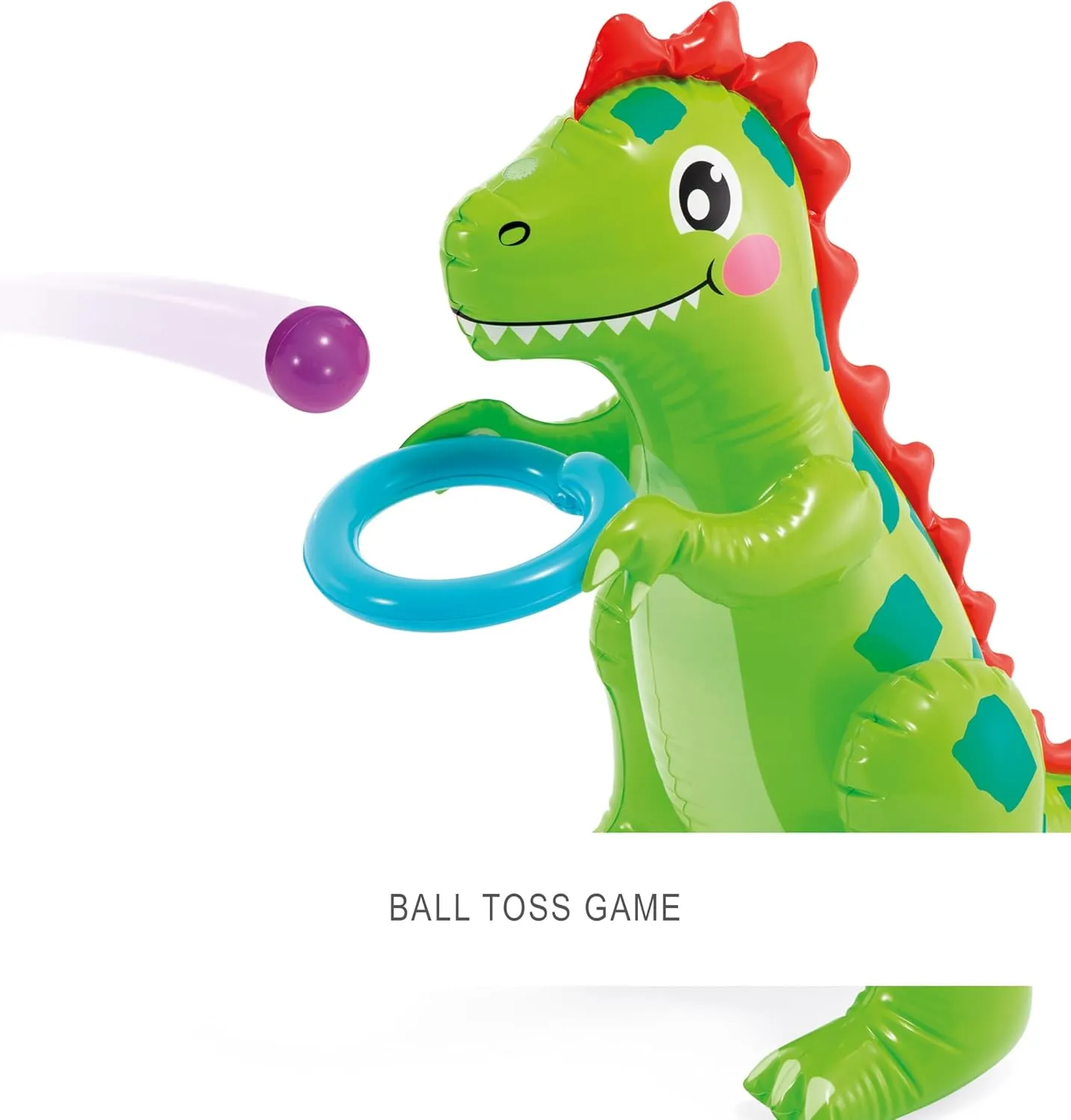 INTEX 56139EP Dino Park Inflatable Kiddie Pool: Inflatable Kids Pool with Water Sprayer and Slide – Splash Pad – 79" x 62" x 27" – Ages 3 