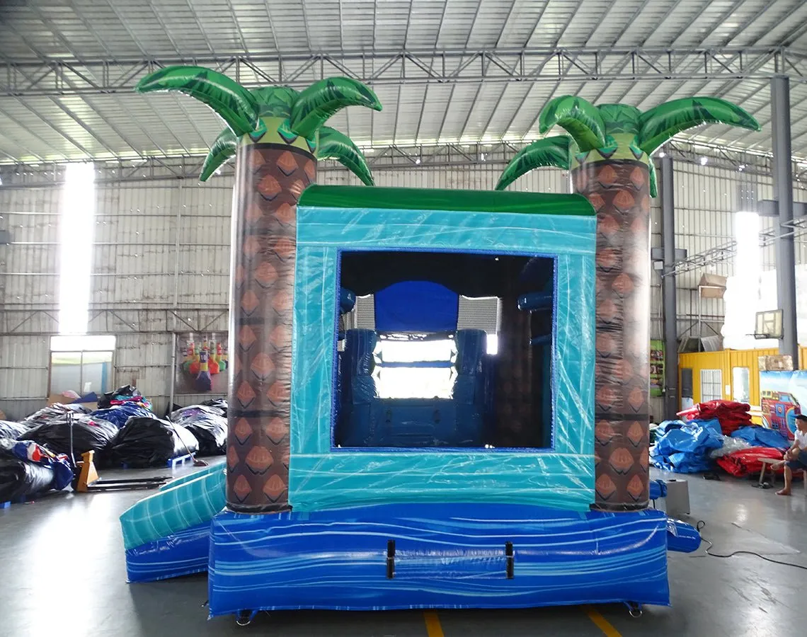 Island Drop Econo Bounce House with Slide (Wet/Dry)
