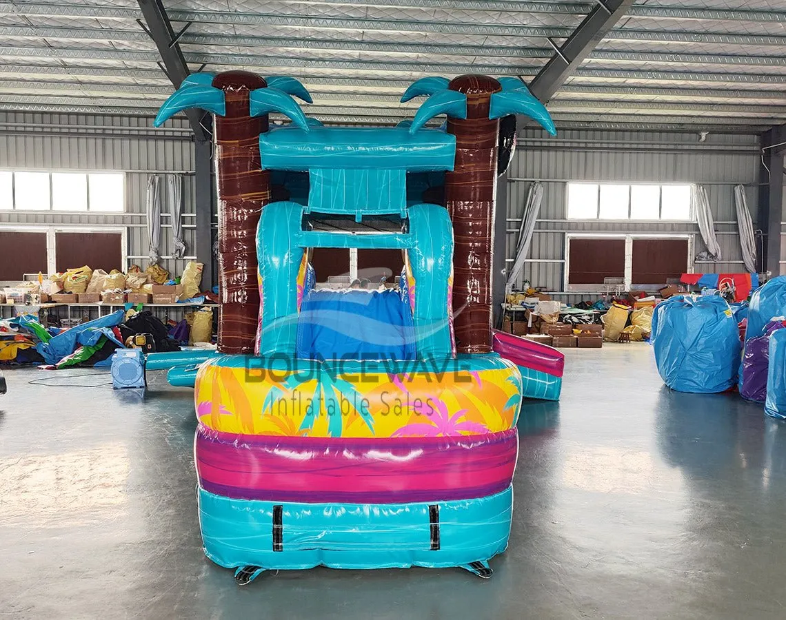 Island Flow Econo Bounce House with Slide (Wet/Dry)