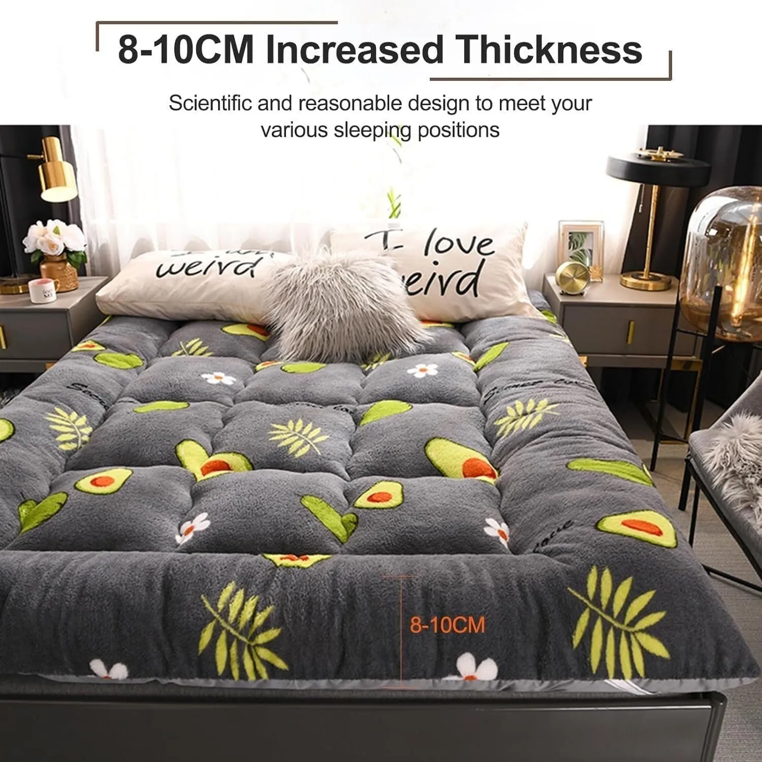Japanese Mattress,Extra Thick Fluffy Floor Futon,Queen/King Size Futon,Foldable Guest Bed,Soft Sofa Mattress,Roll Up Sleeping Mat,Portable Travel Camping(B,Twin(39"x80"))