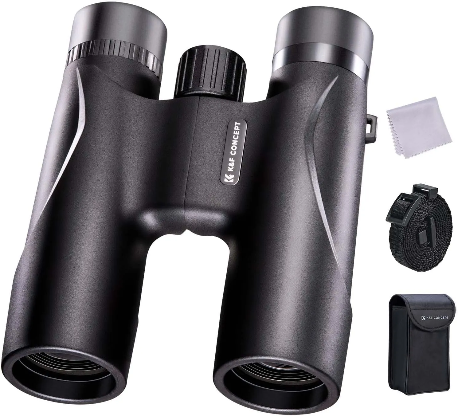 K&F Concept 12x32 Compact Binoculars for Kids and Adults, with BAK4 Prism, FMC Lens, IP65 Waterproof & Neck Strap for Bird Watching Hunting Travel Camping Stargazing