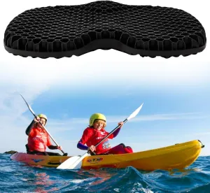 Kayak Gel Seat Cushion, Thicken Waterproof Seats Chair Cushions Kayak Seat Pad with Non Slip Cover for Sit in Inflatable Kayak Canoe Kayak Boat Accessories Equipment Gear for Fishing Kayaking