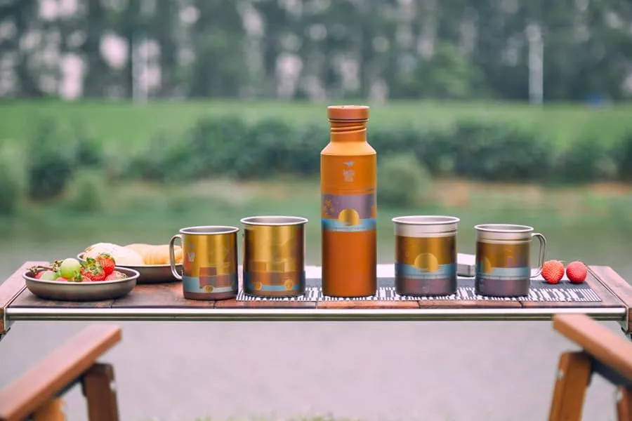 Keith Titanium Artistry Collection: Artisan Bottle and Mug Series (Ti3530 Artisan Sunset Glow Bottle)