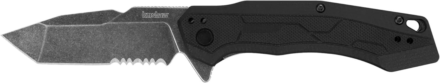 Kershaw Analyst Tanto Pocket Knife, 3.25" 8Cr13MoV Steel Blade, Liner Lock Folder, EDC