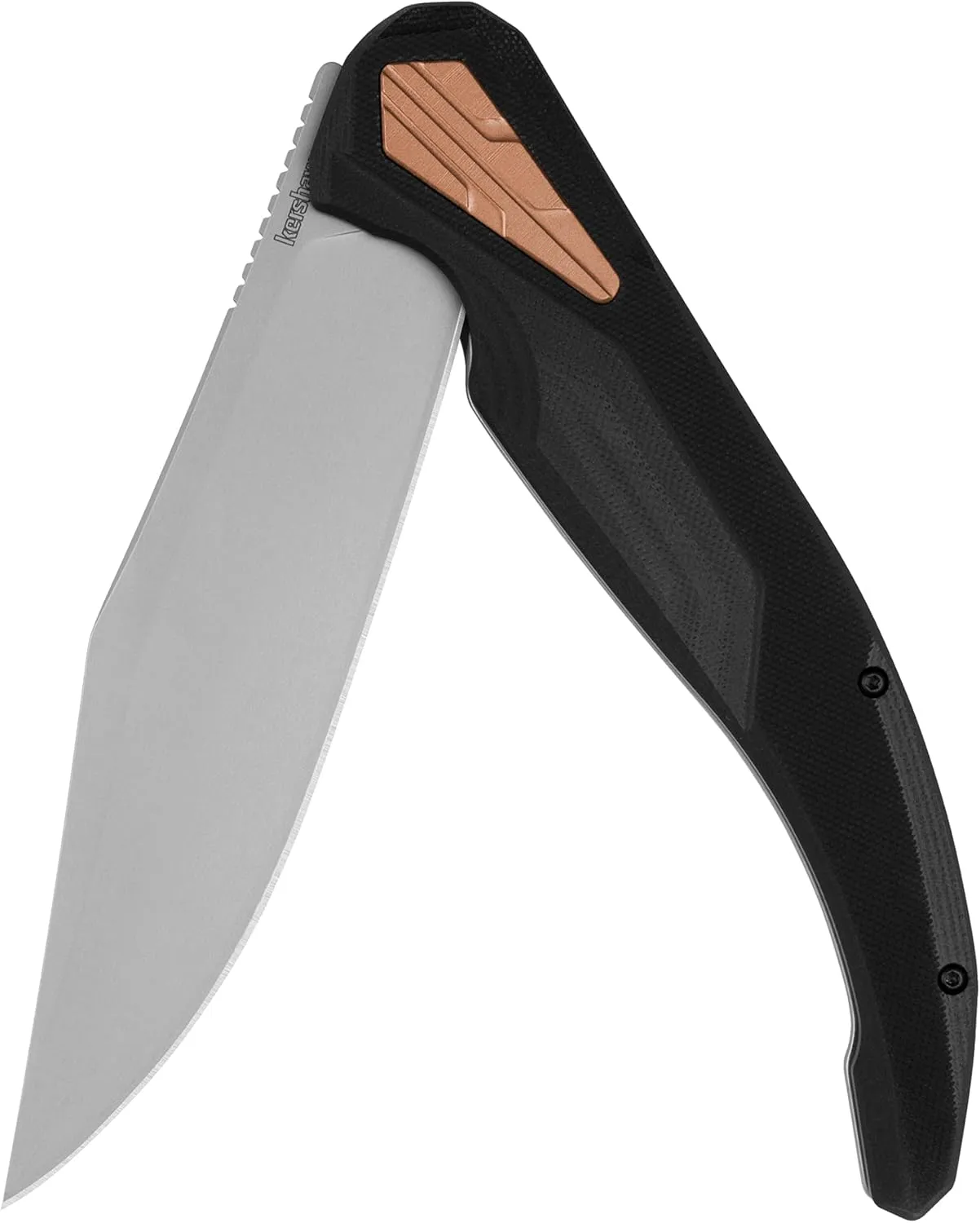 Kershaw Strata Platform Sheepsfoot Pocket Knife, 2.75" Steel Blade with Nail Clipper and File, Slipjoint Manual Folding Knife EDC