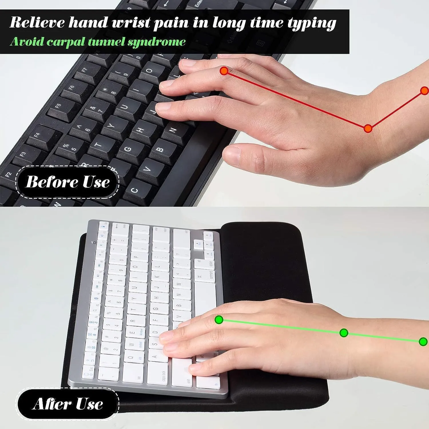Keyboard Wrist Rest for Pad Wrist Rest Stand Compatible with Wireless Keyboard with Numeric Keypad for Easy Typing(Compatible with Magic Keyboard 2, MLA22LL/A)