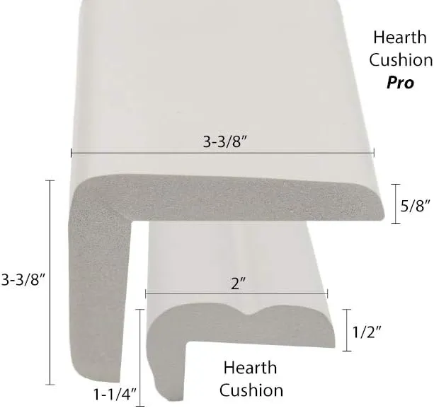 KidKusion Hearth Cushion | Made in USA | Brown | 8.33 Ft of Padding | Child Safety, Edge and Corner Guard, Babyproof Fireplace Bumper