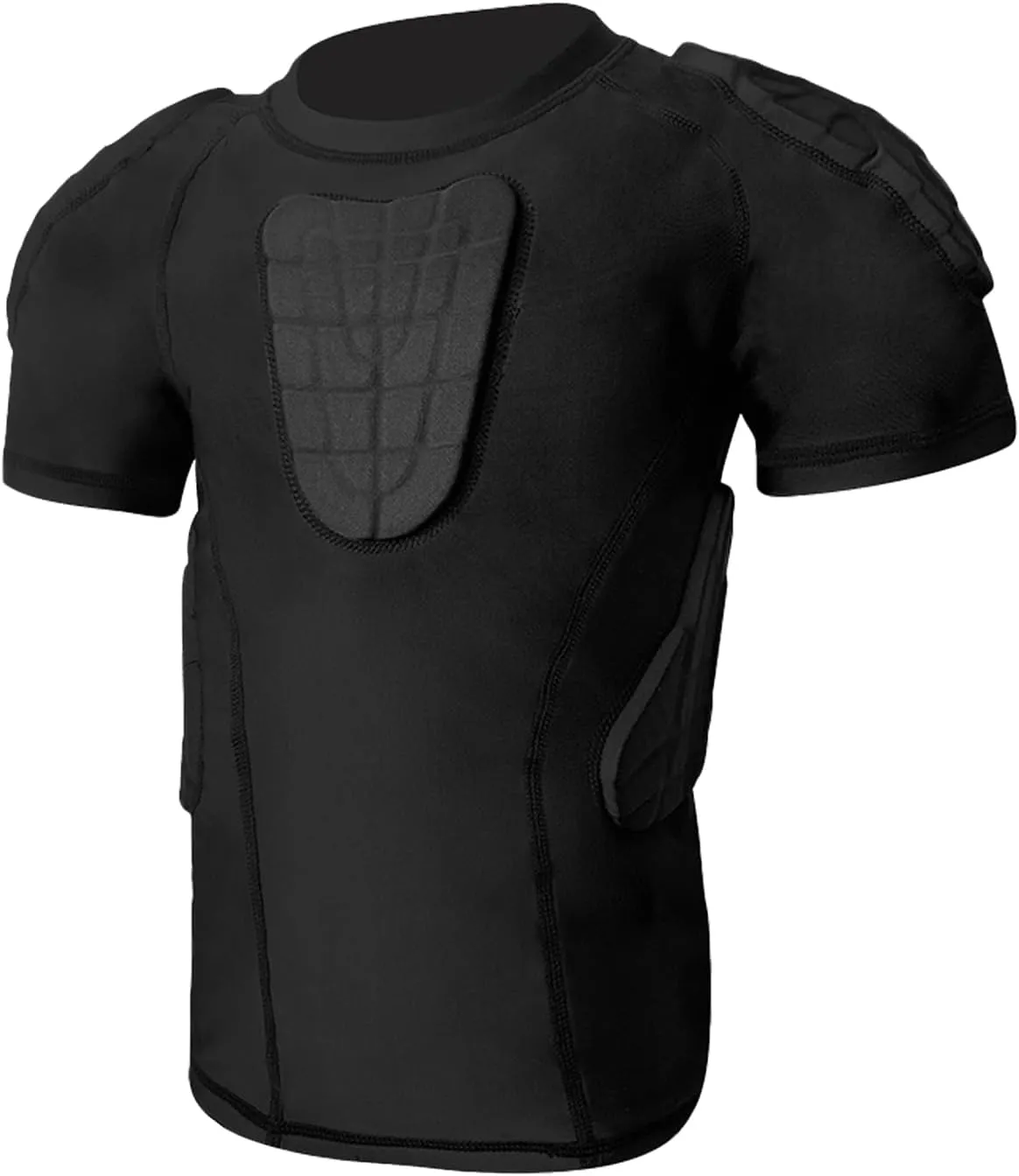 Kids Boys Padded Compression Shirt Chest Protector for Baseball Paintball Football Rid Protector Heart Guard Protective Shirt