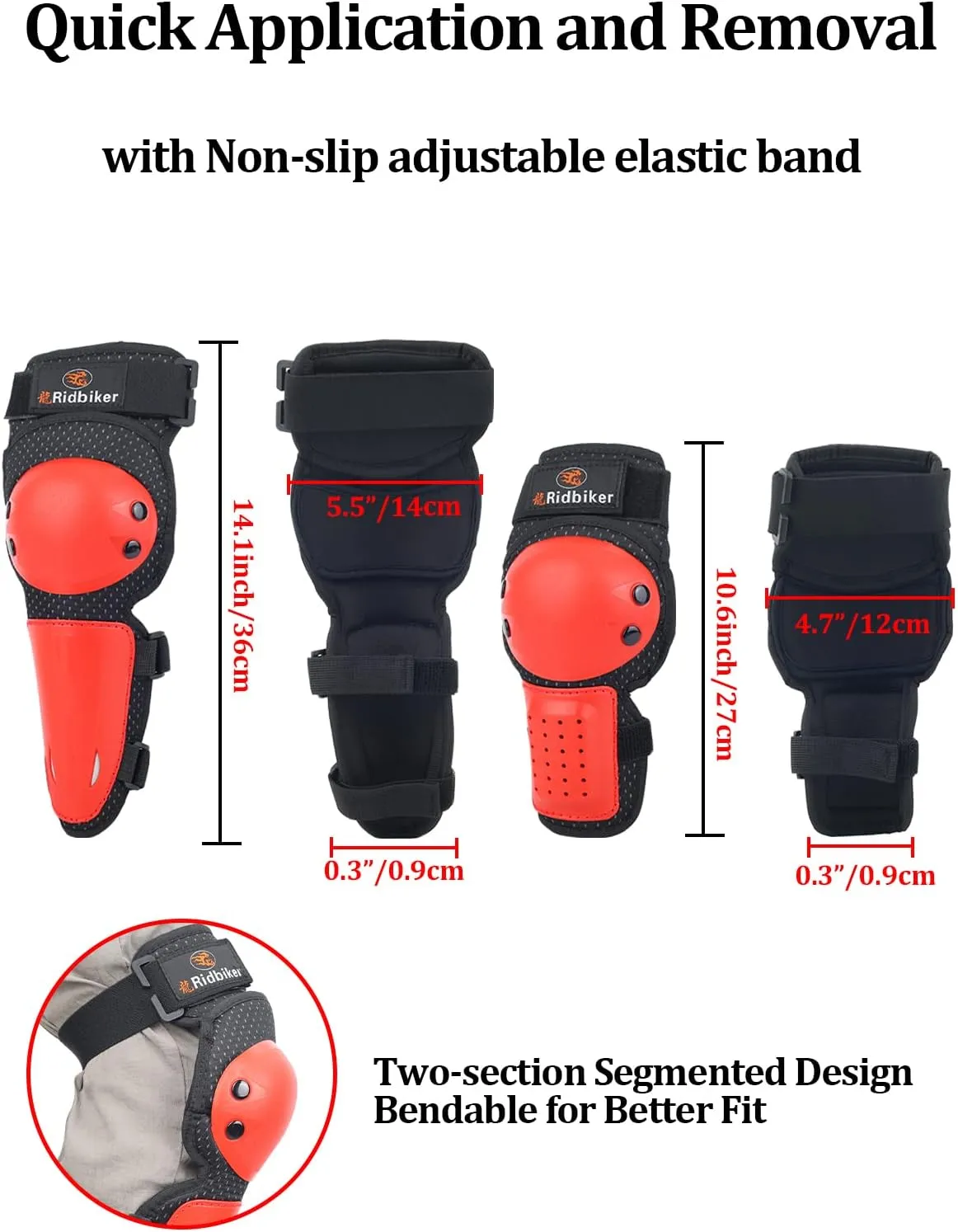 Kids Dirt Bike Chest Protector Motocross Motorcycle Armor Vest With Elbow Guard and Knee Shin Guard Pads - Youth Protective Gear