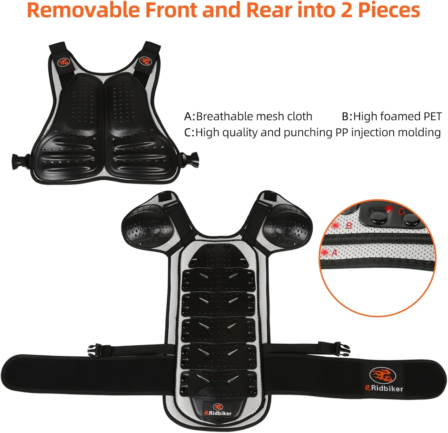 Kids Dirt Bike Gear Chest Protector Motocross Body Armor Vest for Motorcycle Protective Riding Gear