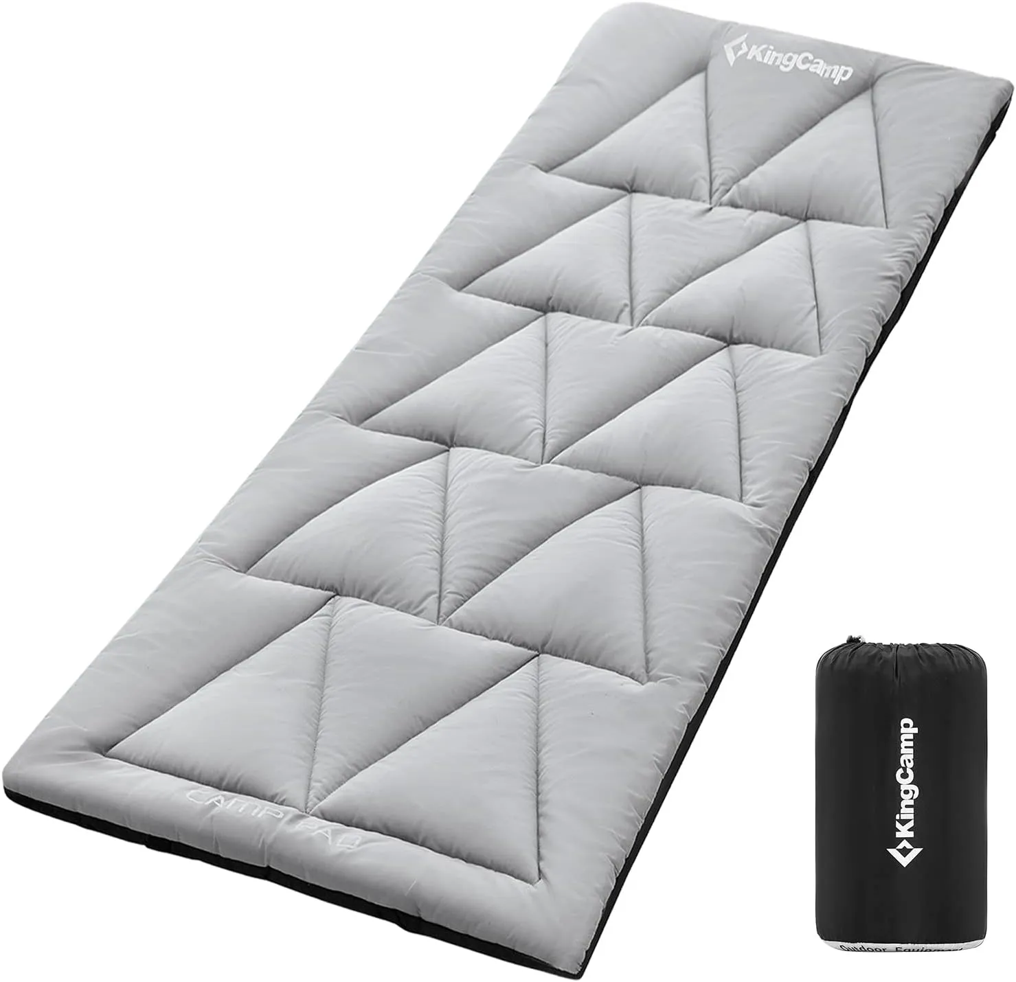 KingCamp Cot Mattress, Portable Lightweight Camping Sleeping Mat Soft Comfortable Non-Slip Cot Pad for Camp Cot, RV Bunk & Twin Beds