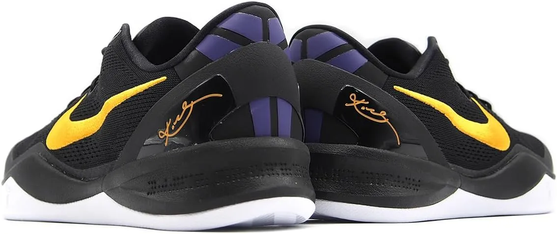 Kobe VIII Protro Basketball Shoes (HF9550-001, Black/White/Court Purple/University Gold)