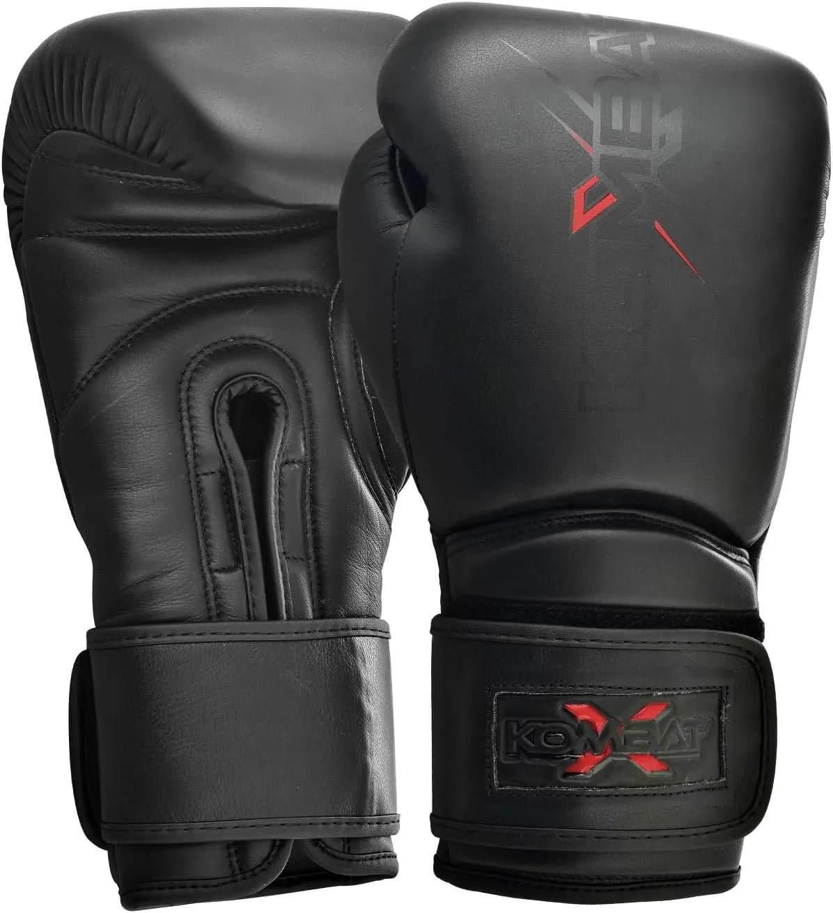 KombatX Boxing Gloves for Men and Women Suitable for Boxing Kickboxing Mixed Martial Arts Muay Thai MMA Heavy Bag Training (Black, 12oz,14oz,16oz)