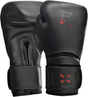 KombatX Boxing Gloves for Men and Women Suitable for Boxing Kickboxing Mixed Martial Arts Muay Thai MMA Heavy Bag Training (Black, 12oz,14oz,16oz)