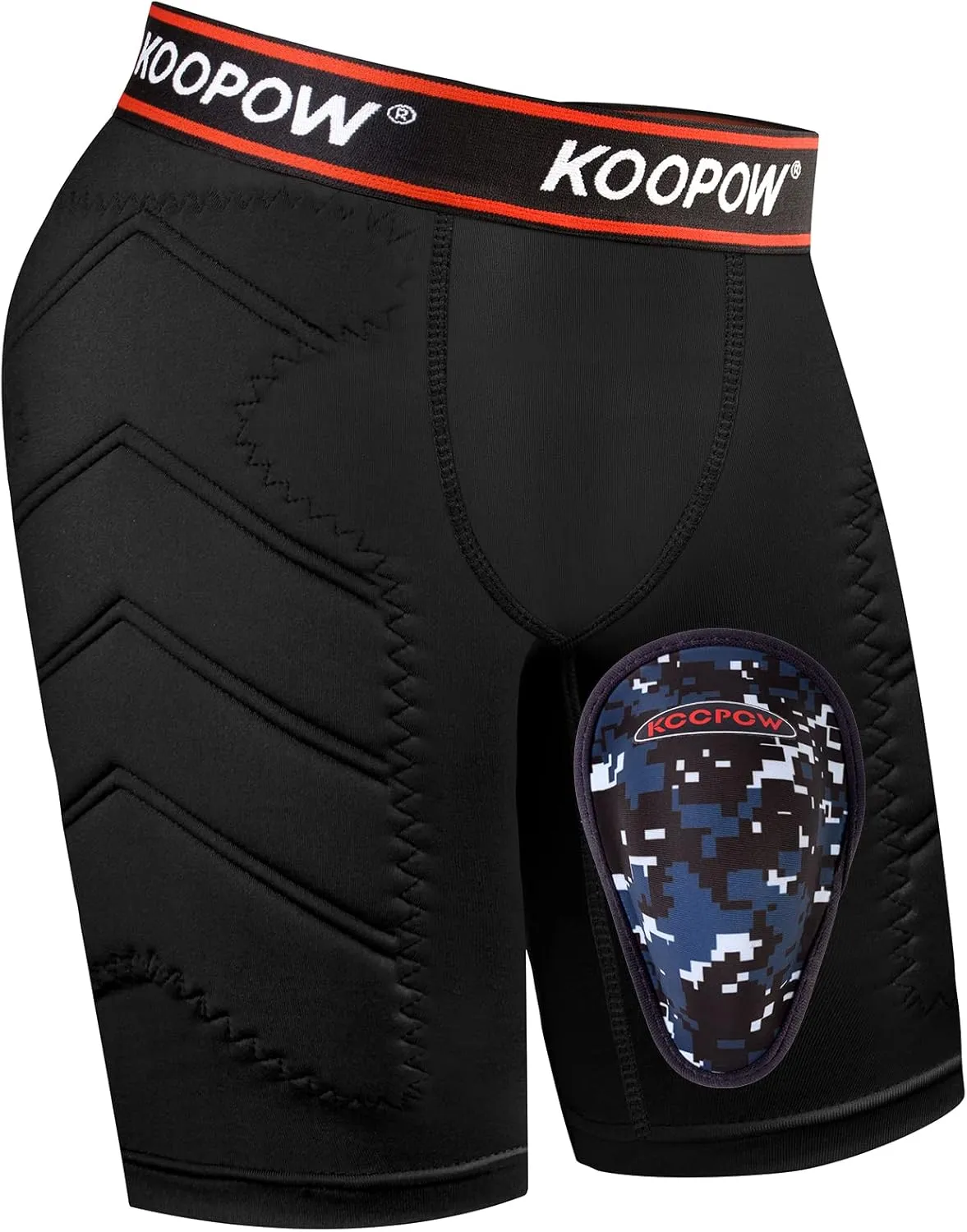 KOOPOW Youth Boys Padded Sliding Shorts Slider Pad with Soft Protective Athletic Cup for Baseball, Football, Lacrosse