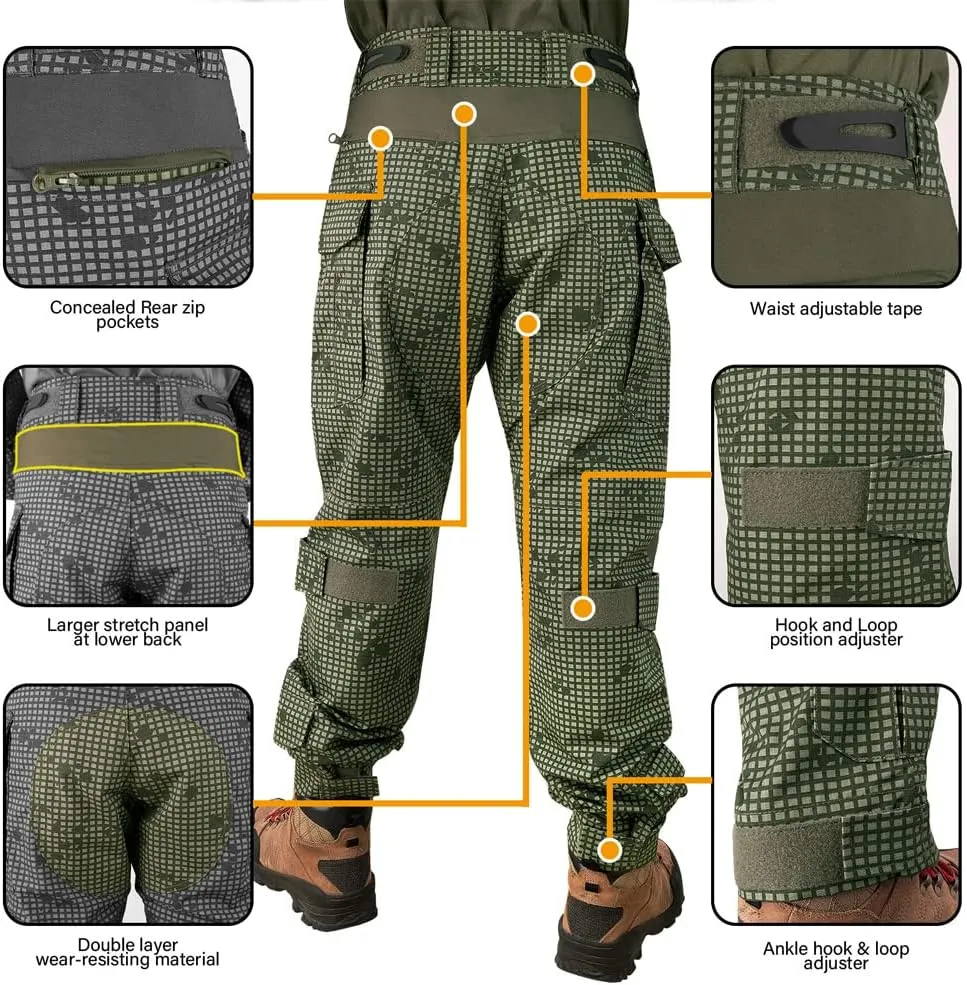 KRYDEX Tactical Men's G3 Combat Pants with Knee Pads