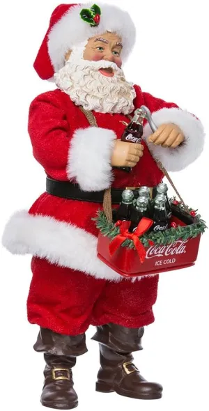 Kurt Adler 10" Santa Opening Coke Tablepiece