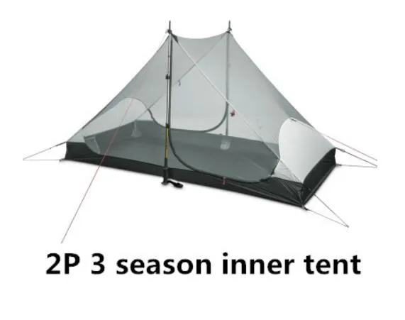 Lanshan 2 Rodless Tent 2 Person 15D Silnylon Tent Oudoor Ultralight Camping Tent 3 4 Season