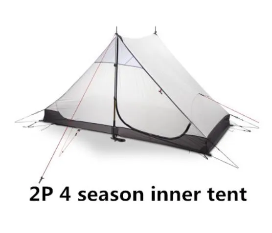 Lanshan 2 Rodless Tent 2 Person 15D Silnylon Tent Oudoor Ultralight Camping Tent 3 4 Season