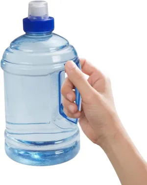 Large Water Bottle, 1l Water Jug with Handle Clear Sport Bottle Reusable Plastic Leak Proof Jug for Fitness Outdoor Sports Camping, 7.5x3.9 In