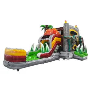 Lava Raptor Econo Bounce House with Slide (Wet/Dry)