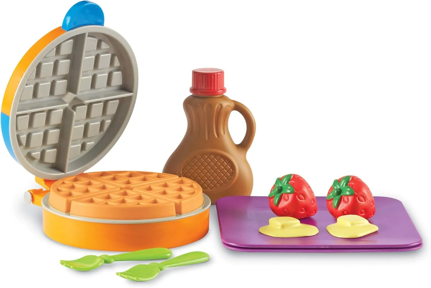 Learning Resources New Sprouts Waffle Time, Pretend Play Food Set, Kids Play Food Set, Play Food, Learning Toys, 14 Piece Set, Ages 18 mos 