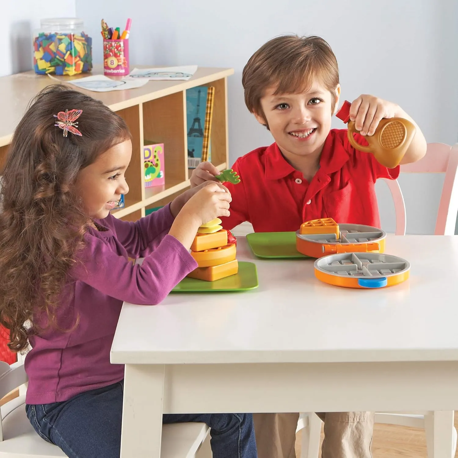 Learning Resources New Sprouts Waffle Time, Pretend Play Food Set, Kids Play Food Set, Play Food, Learning Toys, 14 Piece Set, Ages 18 mos 